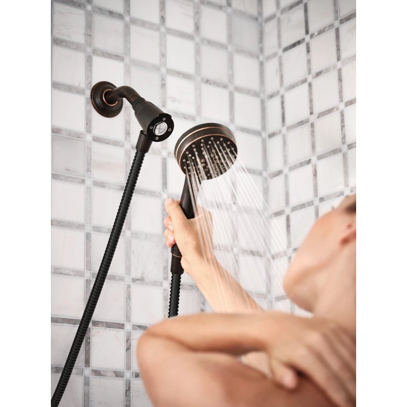 Moen Engage Magnetix Mediterranean Bronze 3.5-Inch Six-Function Detachable Handheld Showerhead