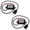 2PCS DC12V/24V to 5V 3A 15W Converter Buck Module USB