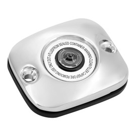 Front Brake Master Cylinder Cover Compatible with Harley Touring 2005-2007 Dyna 2006-2017 Chrome