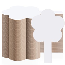 Seajan 50 Pieces Dry Erase Answer Paddles Auction Paddles with Numbers White Bidding Board Handheld Double Sided Dry Erase Signs for Classroom Students Teaching Voting Meeting Games(Flower)