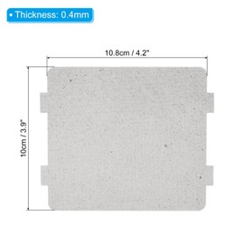 PATIKIL 4.2 x 3.9 Inch Microwave Waveguide Cover, 4pcs Universal Microwave Mica Plates Sheet 0.4mm Thick Replacement Part Heat Insulation for Microwave Oven
