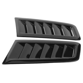 aqxreight Hood Vents, Pack of 2 Universal Bonnet Vent Car Exterior Parts for Focus RS MK2 Style (Glossy Black)