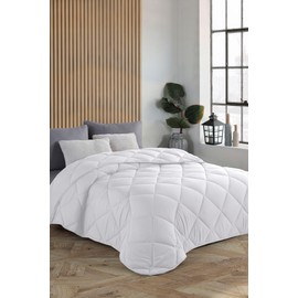 Microfiber Comforter, Duvet Insert,Ultra Soft, All-Season, Lightweight & Fluffy, Machine Washable, White, (King (U.S. Standard))