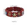 POXIAO Wooden Holy Saints Bracelet Rosary 4 Pieces Rosary Jesus