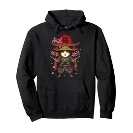 Guinea Pig Samurai Japanese Warrior Anime Art Pullover Hoodie