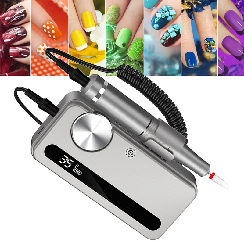 2 In 1 Electric Nail Grinder Portable Rechargeable Professional Wireless