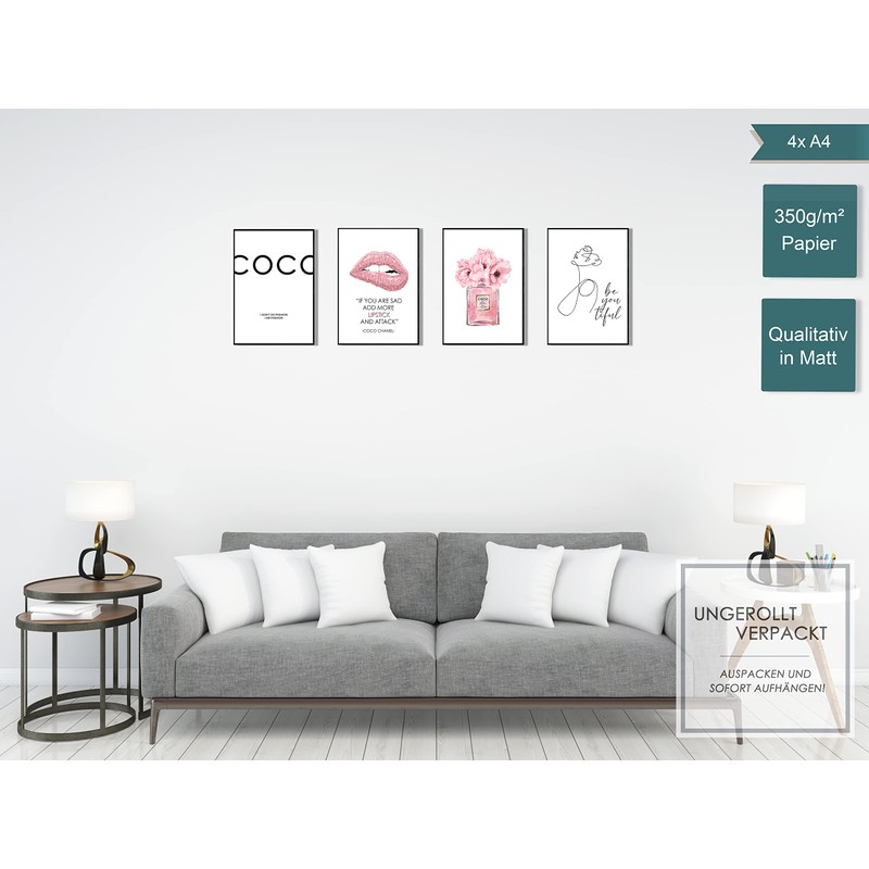 Postertech® Premium Poster Set: 6 Pictures as Stylish Wall Decoration,