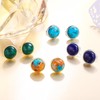 AIBAO Turquoise Earrings Sterling Silver Post Stud Earrings for Men