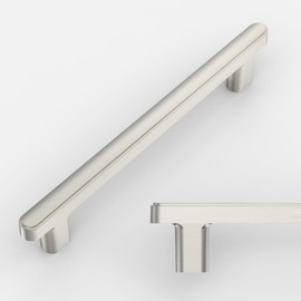 Amerdeco 10 Pack Matte Black Cabinet Pulls 5 Inch(128mm) Hole Center Drawer Pulls Cabinet Hardware Kitchen Cabinet Handles for Bathroom ZH0065