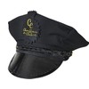 Black Chauffeur Hat Fancy Dress Costume Accessory - Limo Driver