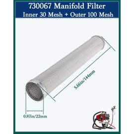 730067(100Mesh) Dual-Layer Paint Sprayer Filter 5 Pack – Inner 30 Mesh + Outer 100 Mesh – Compatible with Titan Impact 440, 740, 1040i, PowrPin 3500, 5500 and More – Heavy-Duty Stainless Steel Mesh