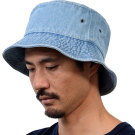 New Hattan 1500 Stonewash Bucket Hat, blue (light)