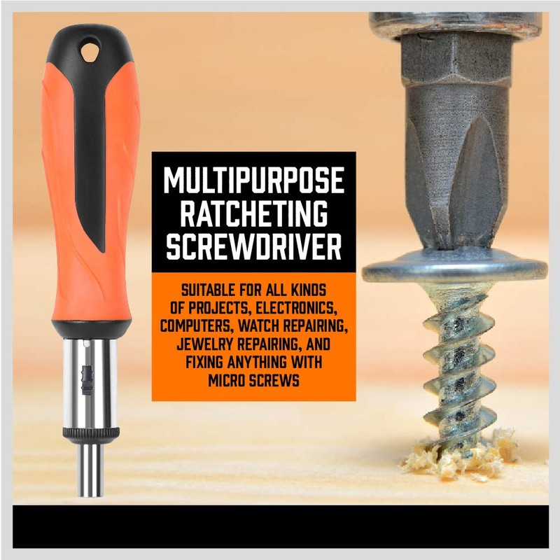 124-Piece Magnetic Screwdriver Set with Plastic Racking, Precision Screwdrivers, Magnetizer,
