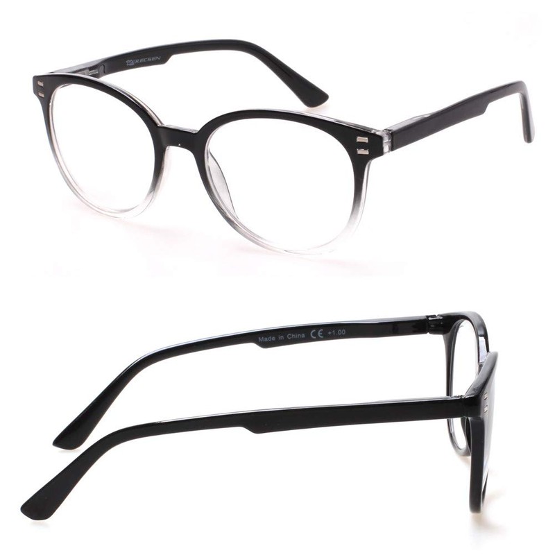 3 Pack Reading Glasses Spring Hinge Stylish Readers Black/Tortoise for