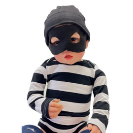 COUVER Unisex Baby Infant Toddler Long Sleeve Lap Shoulder Striped color Bodysuit Onesie, Black and White, 12M