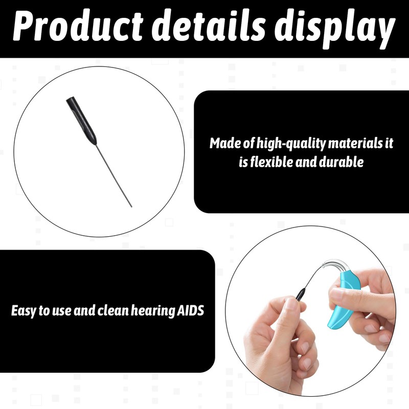 Hearing Aid Cleaning Wire,10 Pcs Multifunctional Hearing Aid Cleaning Kits,Hearings