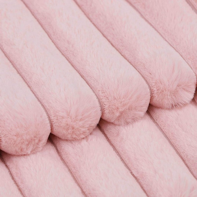 MADIZZ Set of 2 Faux Fur Plush Throw Pillow Covers