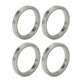 ACROPIX 6809ZZ Deep Groove Ball Bearings P5 45x58x7mm Lubricated Bearings Double Metal Seal Silver Tone Scooter Skateboard Wheel - Pack of 4