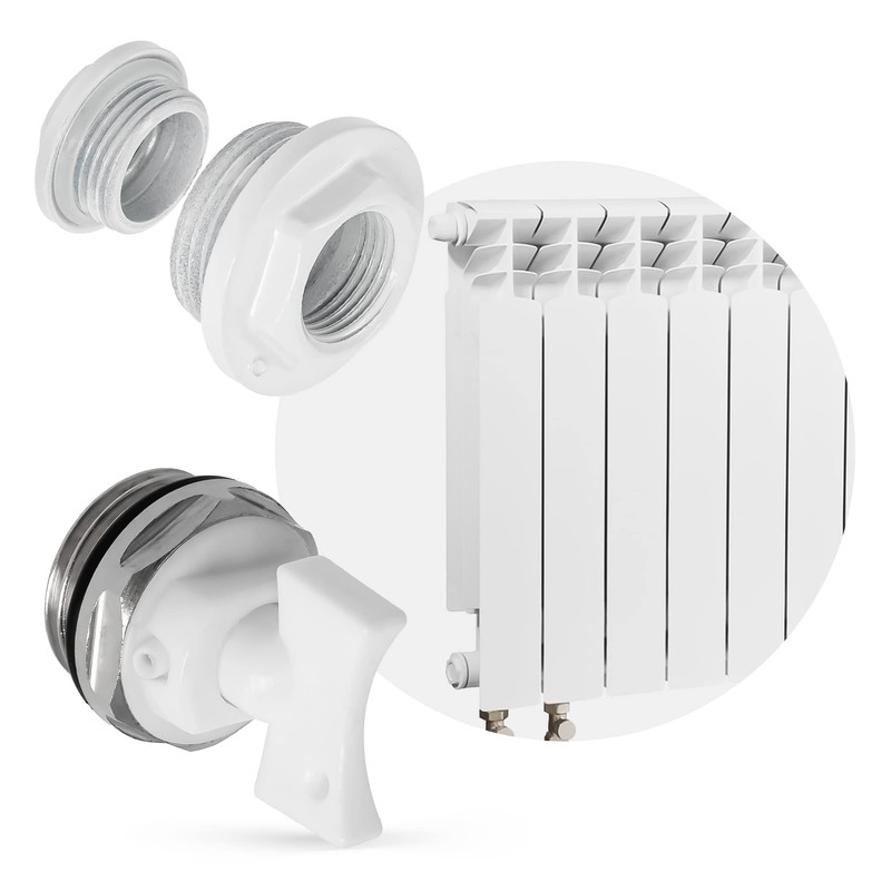 Radiator End Caps and Accessories Set 1 x 1/2 Inch