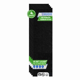 Bagean Activated Carbon Pre Filter Replacement for Air Purifier - Fits Gem Guardian FLT4825 Filter B - Compatible with GermGuardian AC4900 AC4825 AC4300 - Absorbs Odor and Freshens the Air (4-Pack)