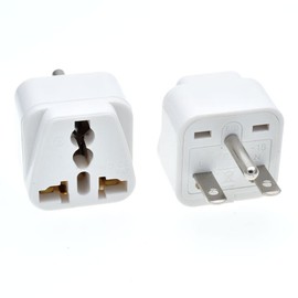 Toptekits White NEMA 6-15P Universal Plug Adapter 110-250V 15A,Universal World to North American US NEMA 6-15P Electrical Plug Adapter Converter (6-15P White)