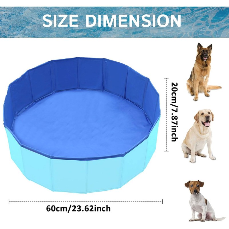 Foldable Dog Pool, Small Dog Paddling Pool, Paddling Pool for
