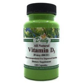Daily Manufacturing Vitamin D3 800 IU (20 mcg)