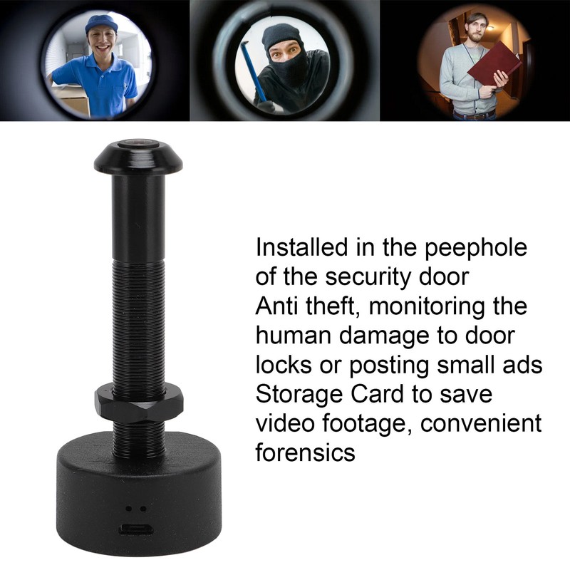 Peephole Camera 2MP Wide Angle 1.9mm Lens Motion Detection 2