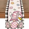 Vspek Easter Gnome Table Runner, Easter Table Decoration, Linen Material,