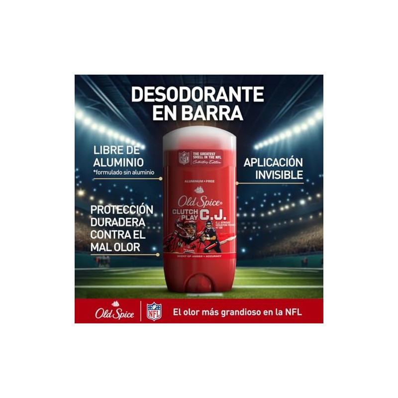 Old Spice Desodorante en barra para hombre Clutch Play C.J.