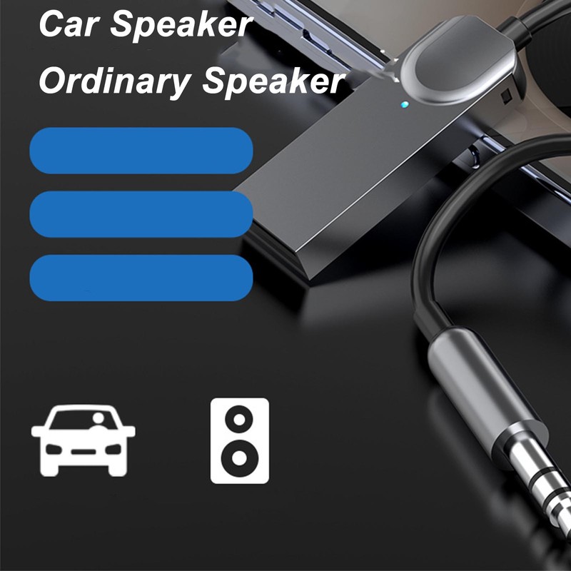 Bluetooth Aux Adapter Cable HiFi Stereo Support Hands Free Calls