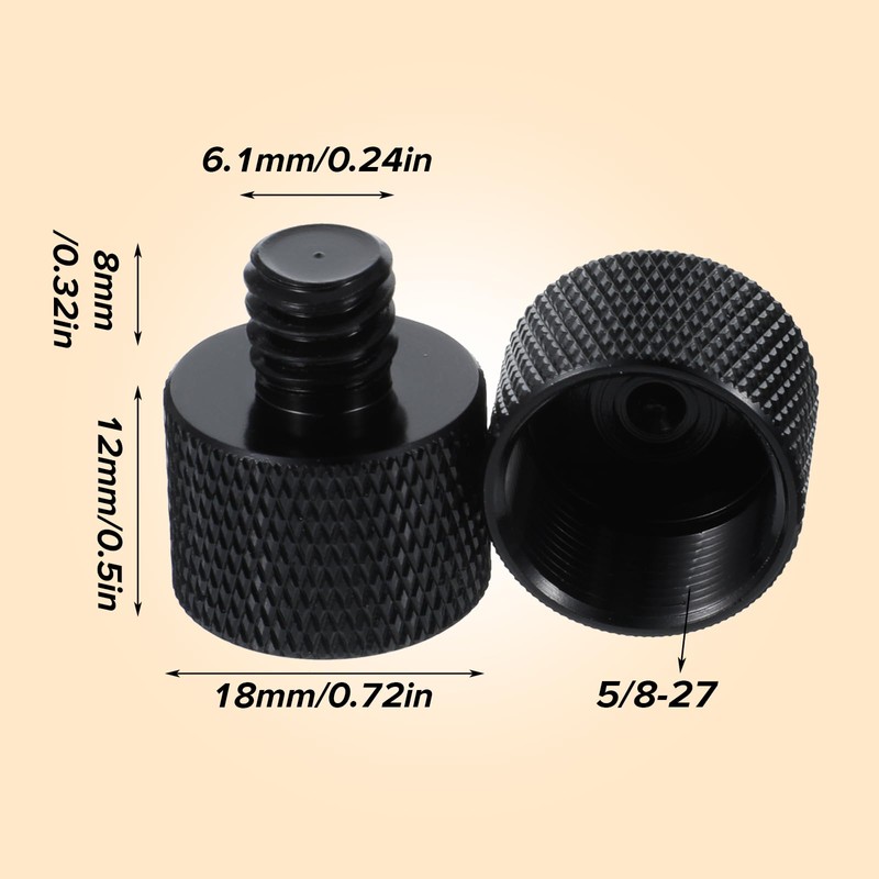 Mic Screw Adapter Thread 5/8 to 1/4 and 5/8 to