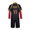 AwwwCos Blue Lock Cosplay Isagi Yoichi Costume Red Football Jersey