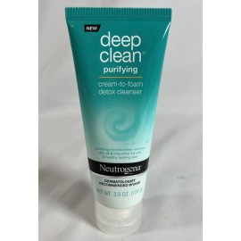 Neutrogena Deep Clean Purifying Cream To Foam Detox Facial Cleanser Pore 3.5oz