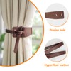 Leather Curtain Tie Backs, 4 Piece Minimalist Leather Drapery Tiebacks,