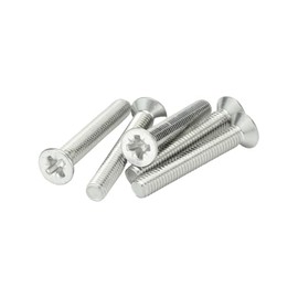 M6 (6mm x 40mm Incl Head) Pozi Countersunk Machine Screws - A2 Grade Stainless Steel (Pack of 20)