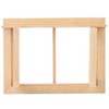 Ejoyous 1:12 Dollhouse Furniture, Miniature Wooden Window Double Window Simulation