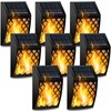 Dynaming Solar Flame Wall Lights Outdoor, 8 Pack Solar Powered