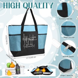 Locmeo 6 Pcs Surgical Tech Week Appreciation Gifts Bulk Tote Bag You Are Instrumental Technologist Gift Bag with Zipper Mesh Pocket Sterile Processing Week Supplies for Nurse Doctor