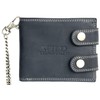 Men's Very Dark Gray Biker's Wallet with 20 Inch Long