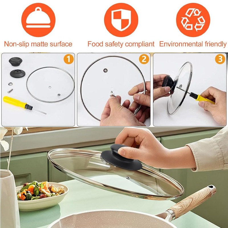 Pack of 5 Pot Lid Handles, Universal Pot Handle, Pan