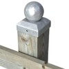 [FIXINGS DIRECT] 2x Metal Fence Post Cap (Decorative Post Cap)