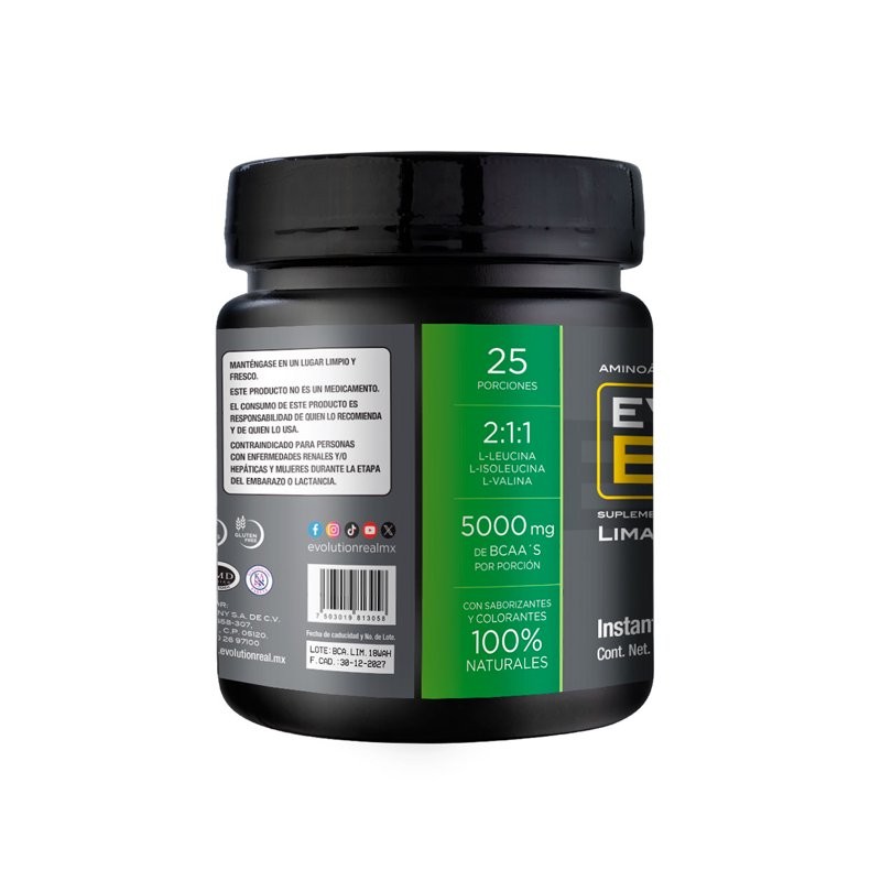 Aminoácidos de cadena ramificada Evolution Nutraceutical Bote de 500g