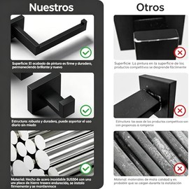 5 Pcs Acero Inoxidable Accesorios para Baño, Juego de Accesorios de Baño