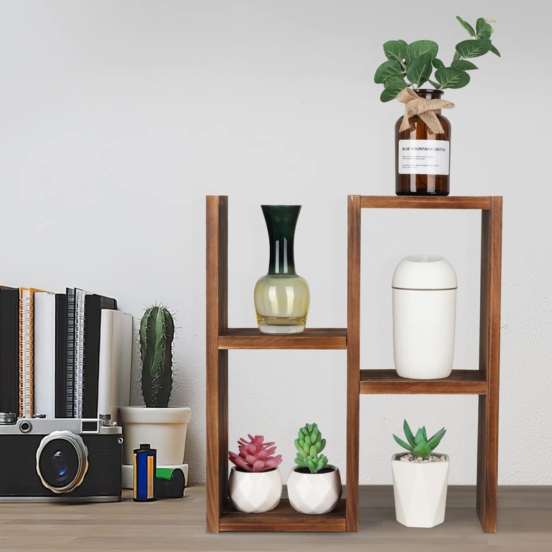 Jotsport Window Sill Plant Stand Small Wood Plant Shelf for