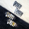 [Handmade nail tip] Gothic Cross - long stiletto / [수제네일팁]