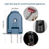 ZORZA 5Pcs 2 Prong Extension Cord Plug Replacement Rotatable Electrical