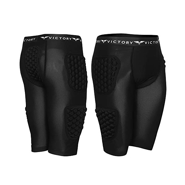 Protective Padded Compression Shorts for Snowboard, Skate, Ski, Football, Basketball