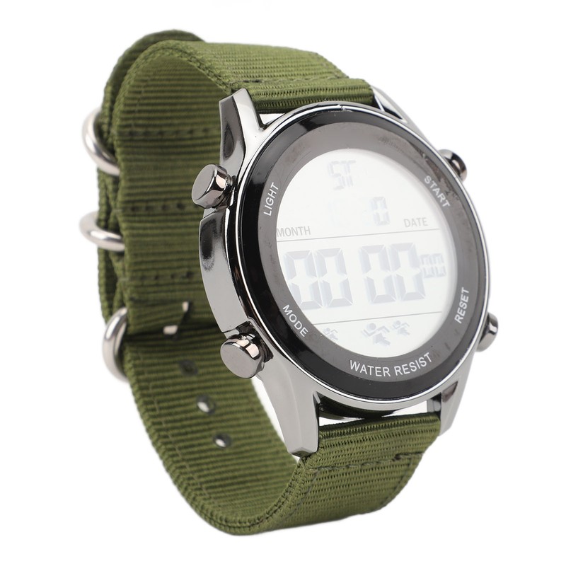 Men Digital Sports Watch Waterproof Alarm Countdown Dual Time Zone