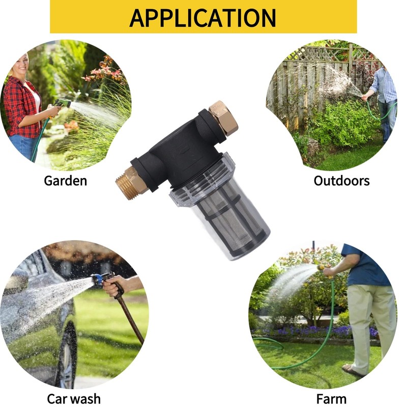 Lausixy Garden Hose Filter for Pressure Washer Inlet Water, Sediment